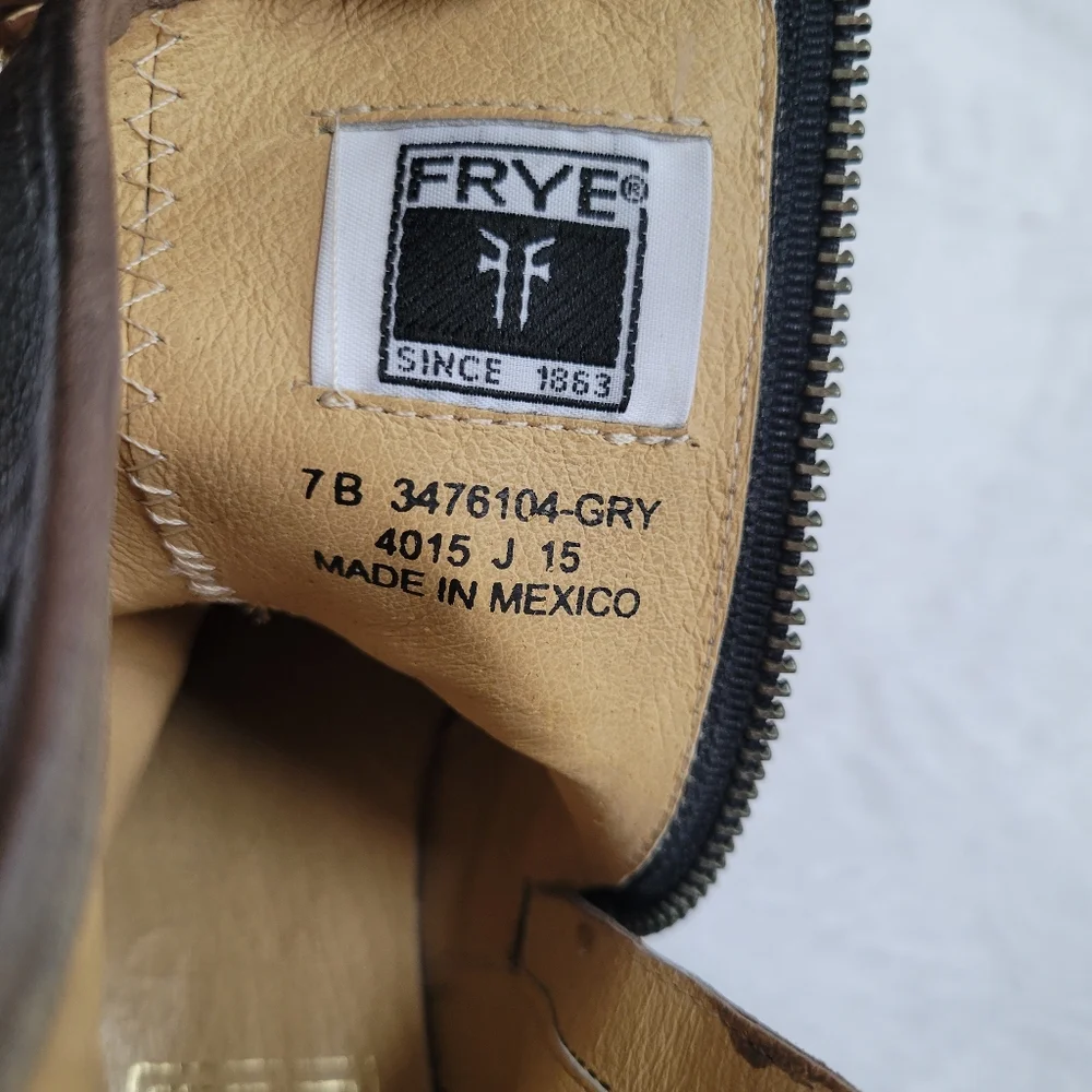 Frye Lynn Strap Size 7 Short‎ Boot Leather Moto Ankle Bootie